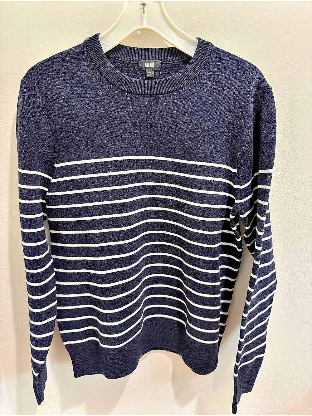 UNIQLO Ribbed Striped Crew Neck Sweater Medium